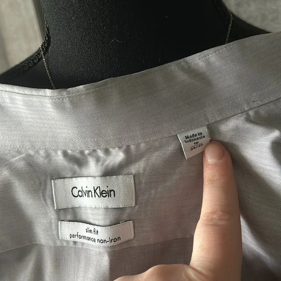 Gray Calvin Klein Button Up - Picture 4 of 6